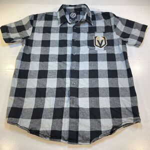 VEGAS GOLDEN KNIGHTS Mens Shirt Sz S  VGK NHL HOCKEY FLANNEL BUTTON FRONT